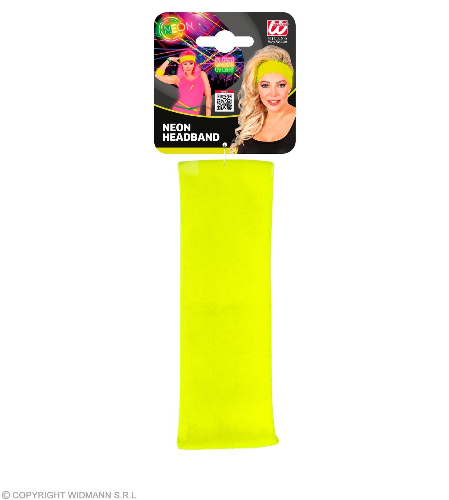 Bandeau jaune fluo années 80