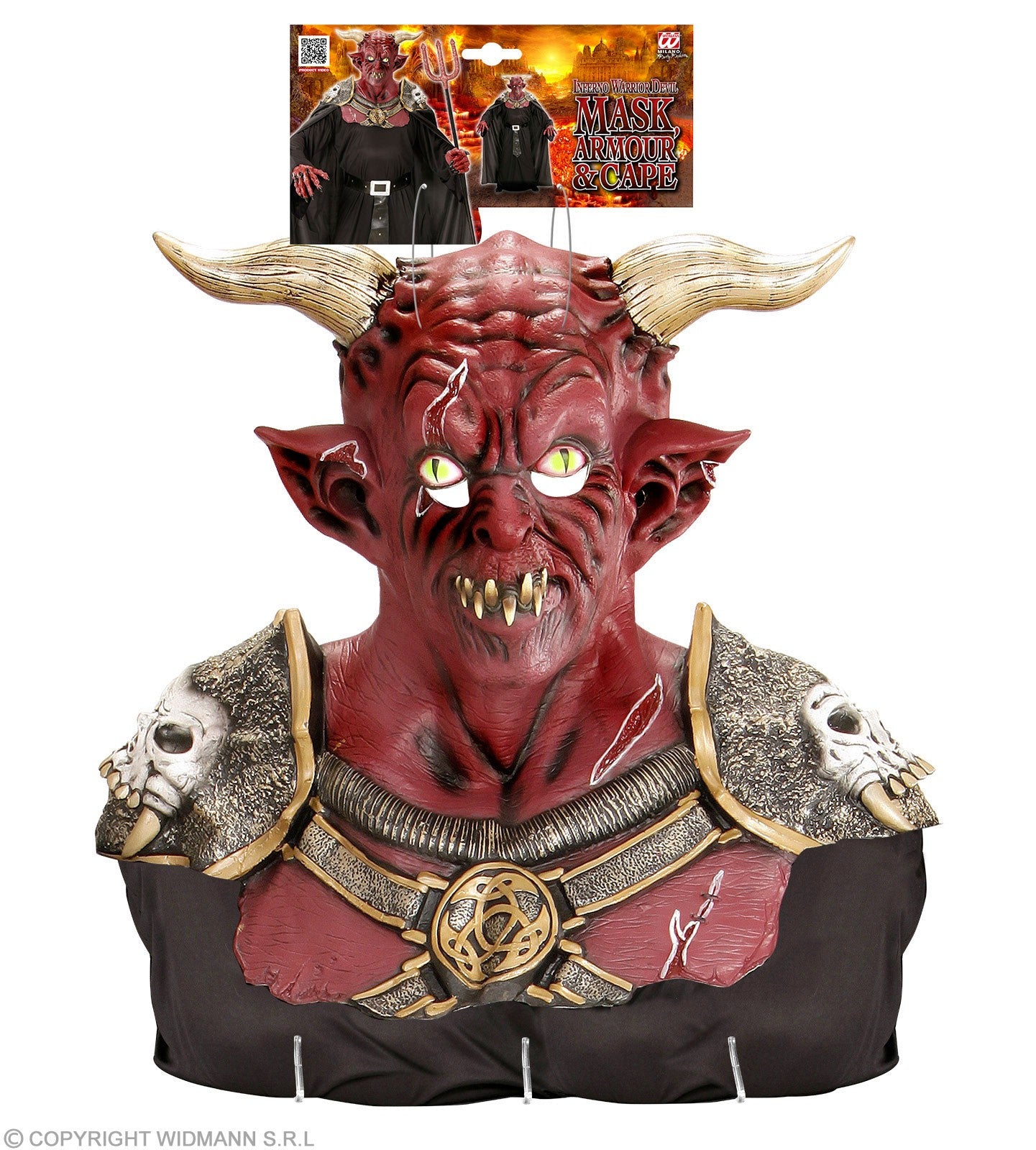 Déguisement Démon de l'Enfer Homme (masque de démon, armure et cape)