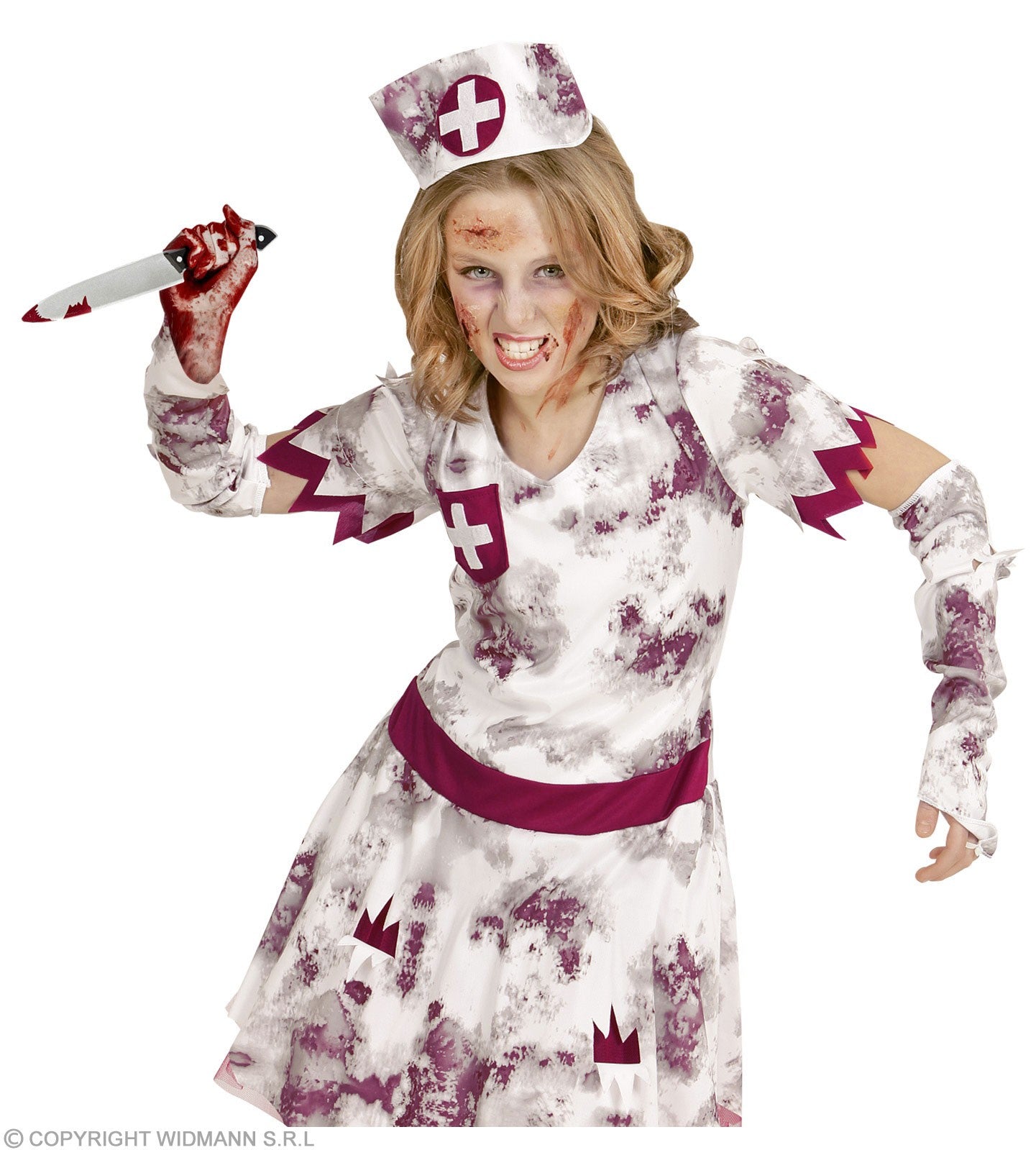 Halloween, Couteau ensanglanté en PVC 30 cm