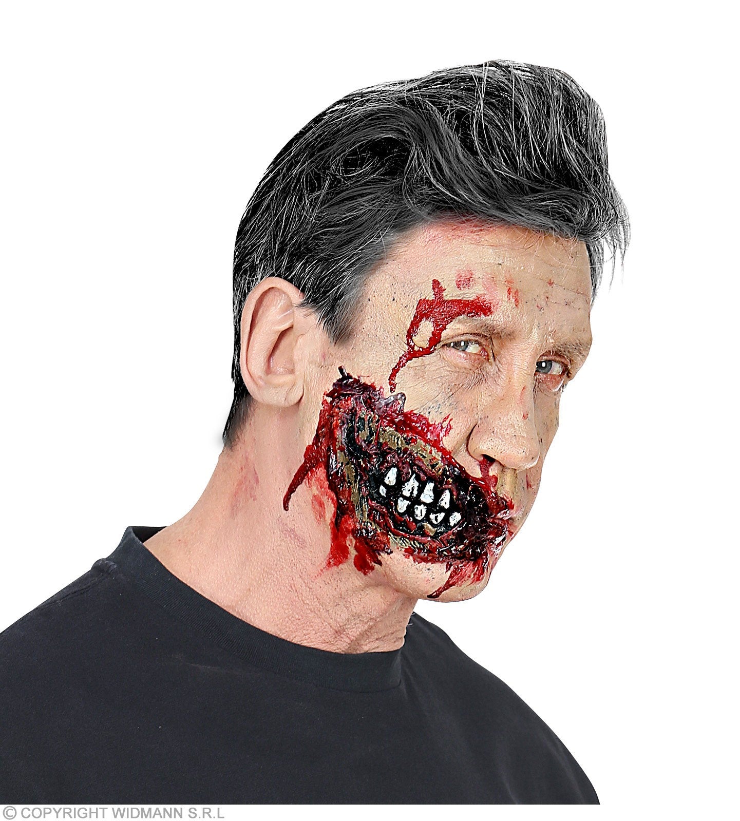 Prothèse latex - Mâchoire de Zombie avec dents apparentes