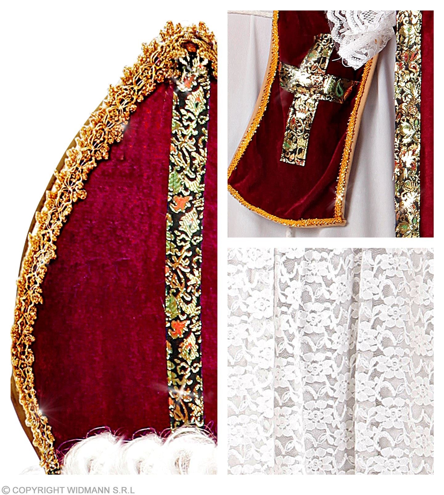 Déguisement Archevêque Saint-Nicolas XXL/XXXL (tunique, ceinture, étole, cape, mitre)