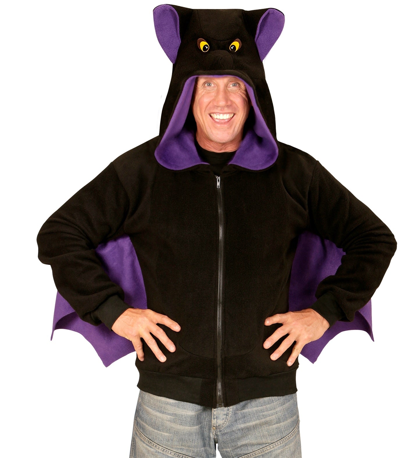 Déguisement Chauve-Souris avec ailes et capuche - du S au XL