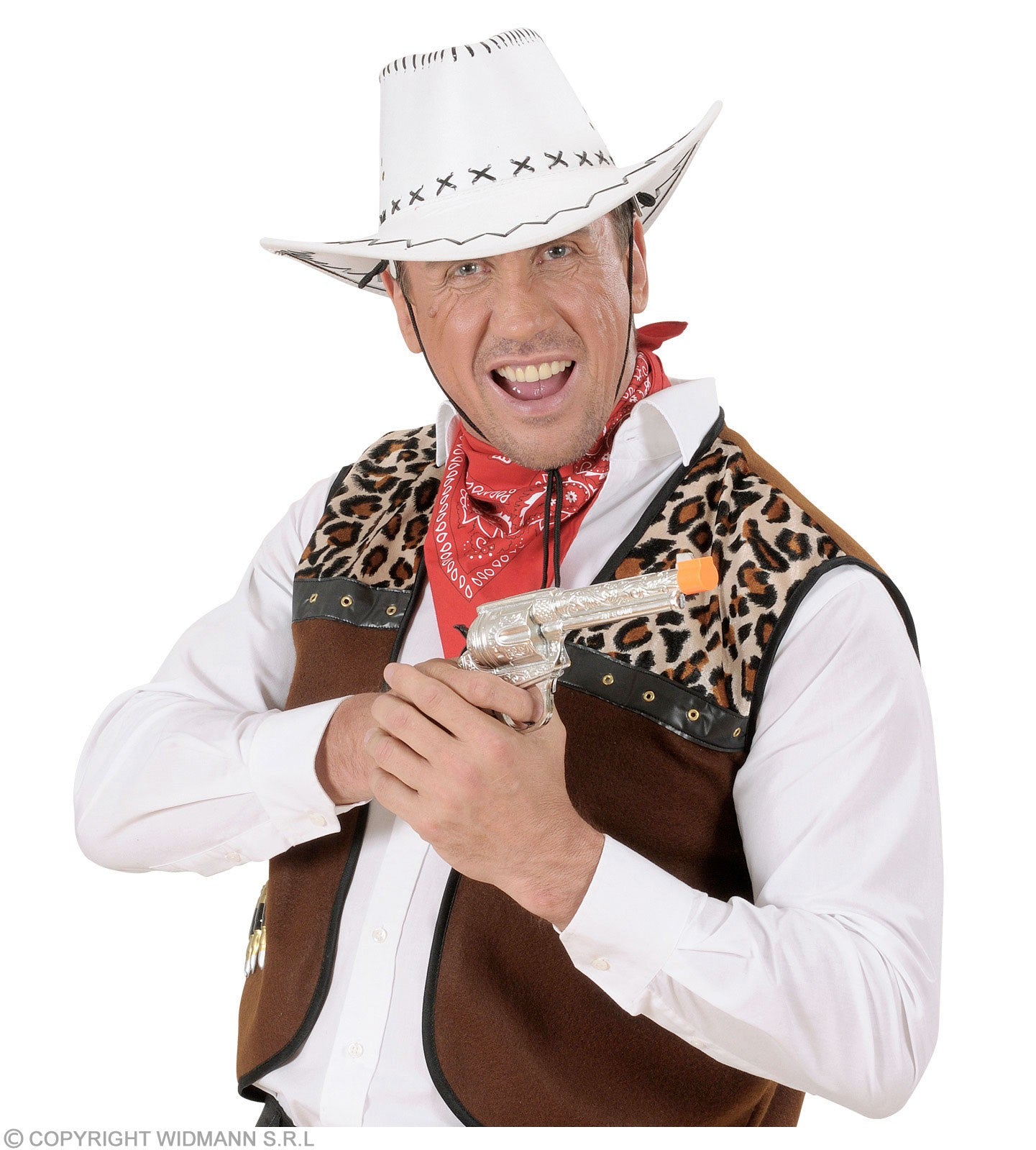 Pistolet de Cowboy Métallique Argent : L'Accessoire Incontournable pour Votre Costume