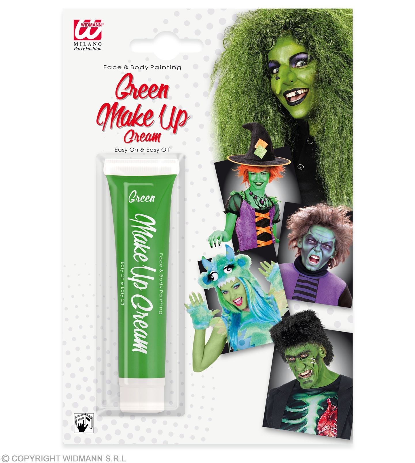 Maquillage vert, visage sorcière - 28 ml
