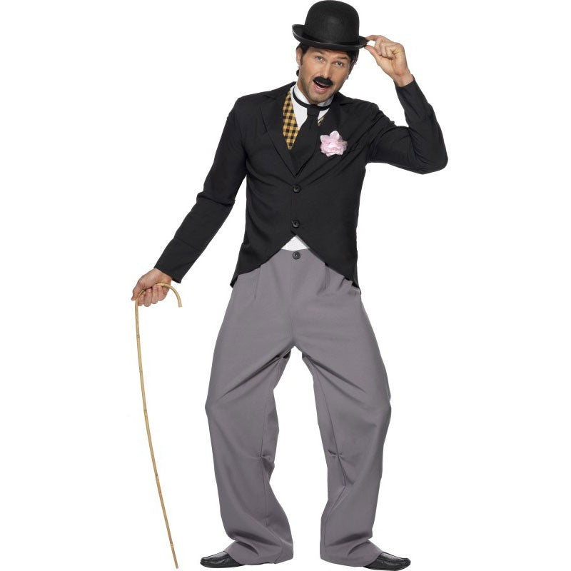Déguisement Charlie Chaplin 1920 Homme (veste, faux gilet, pantalon, cravate)