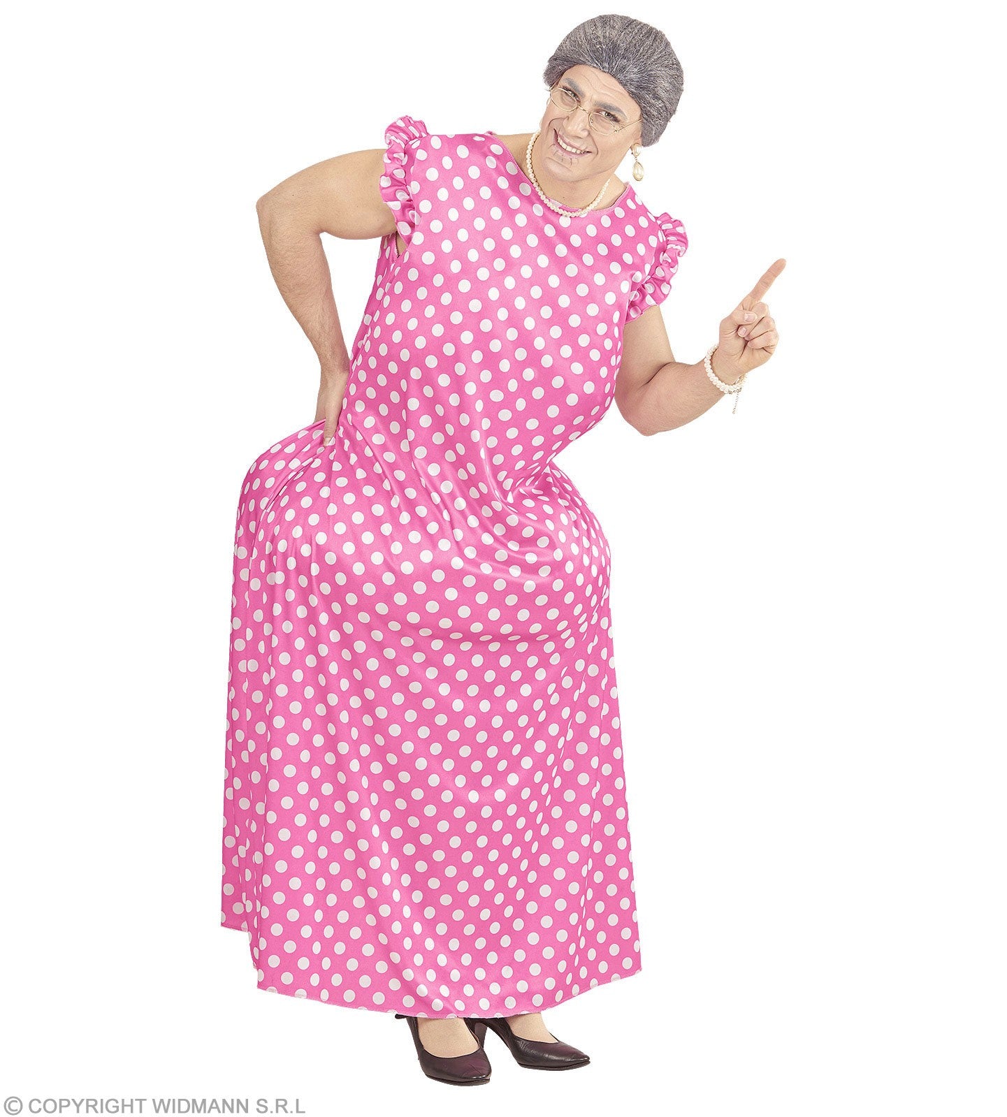 Déguisement Mamie Homme (combinaison forte femme, robe)