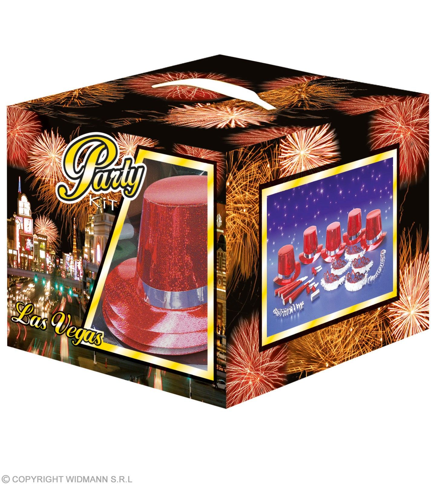 Kit de fête nouvel an rouge holographique pour 10 personnes