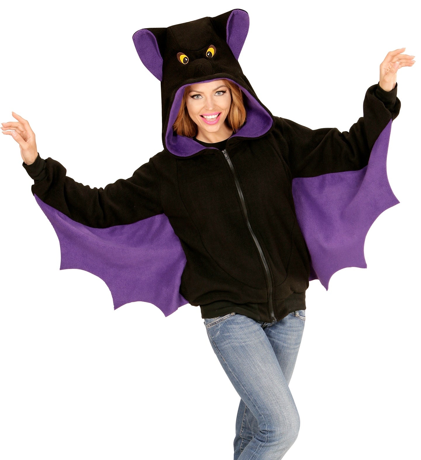Déguisement Chauve-Souris avec ailes et capuche - du S au XL