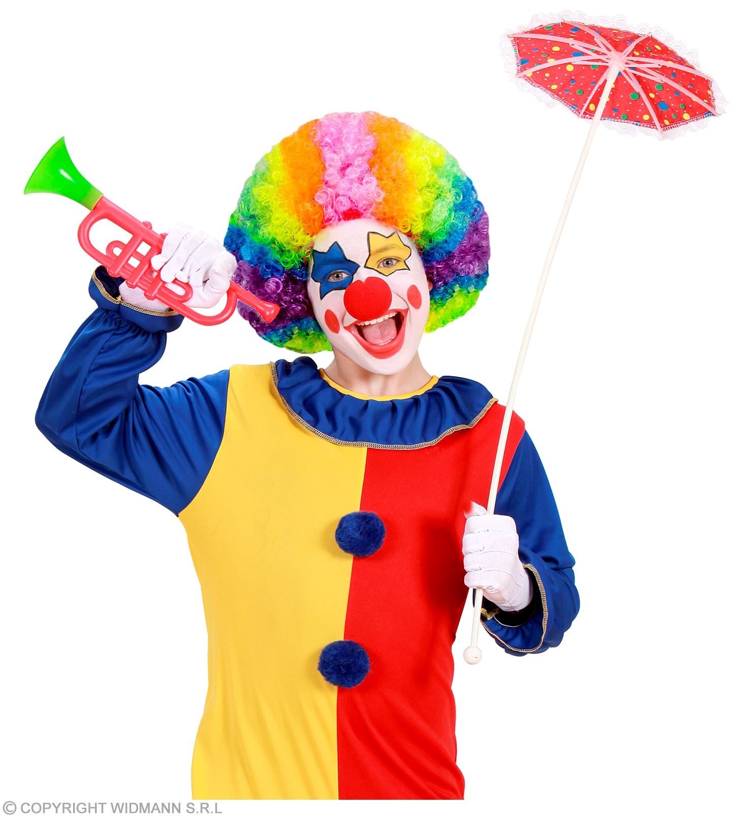 Perruque Clown multicolore pour enfant