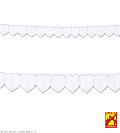 Guirlande Coeur Blanc 3m - retardateur de flamme