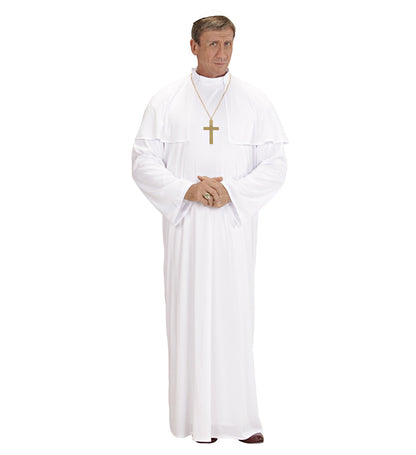Déguisement Pape Homme blanc (robe, cape, calotte)