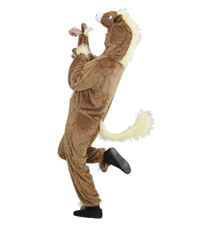 Déguisement cheval adulte mixte (combinaison à capuche avec masque)