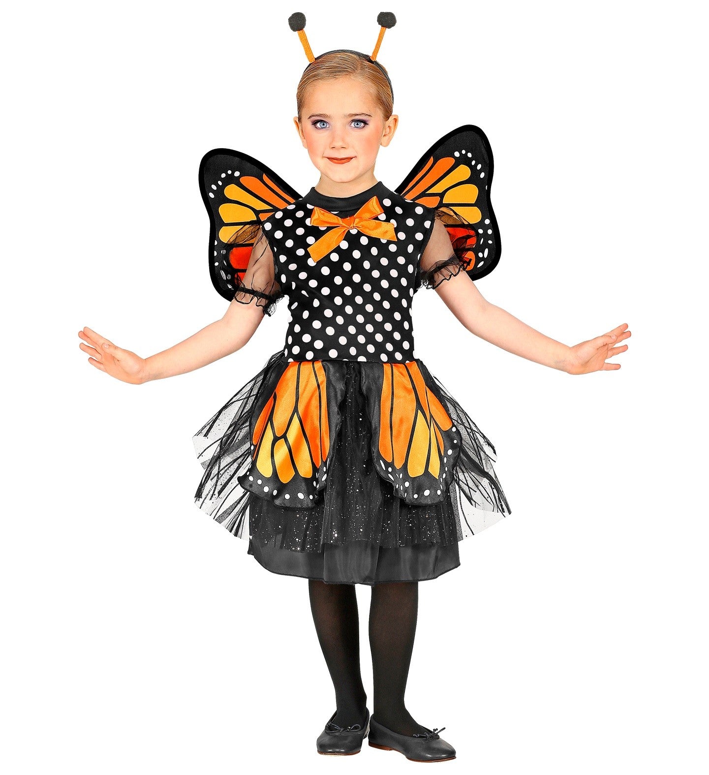 Déguisement Papillon fille multicolore (robe tutu, ailes, antennes)