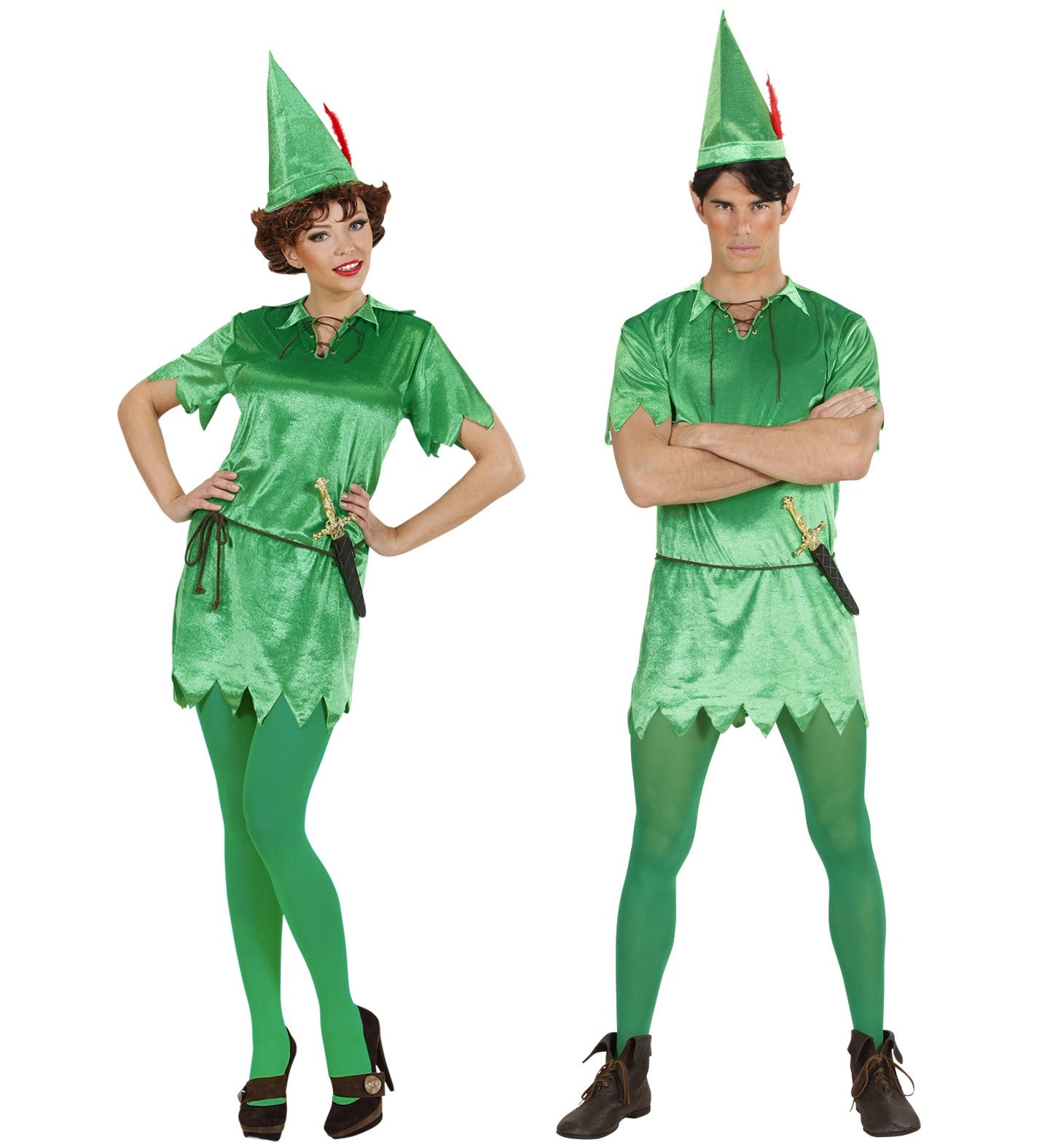 Déguisement Peter Pan adulte (tunique, chapeau du S au XXL)