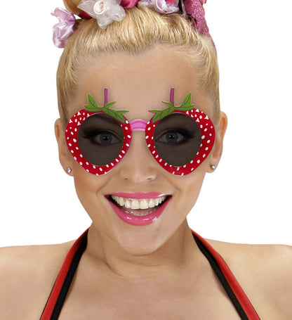 Lunettes Fraises rouges et feuilles vertes - femme