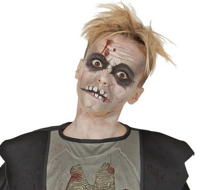 Maquillage zombie visage et corps (4 crayons, 2 fards, 1 applicateur)
