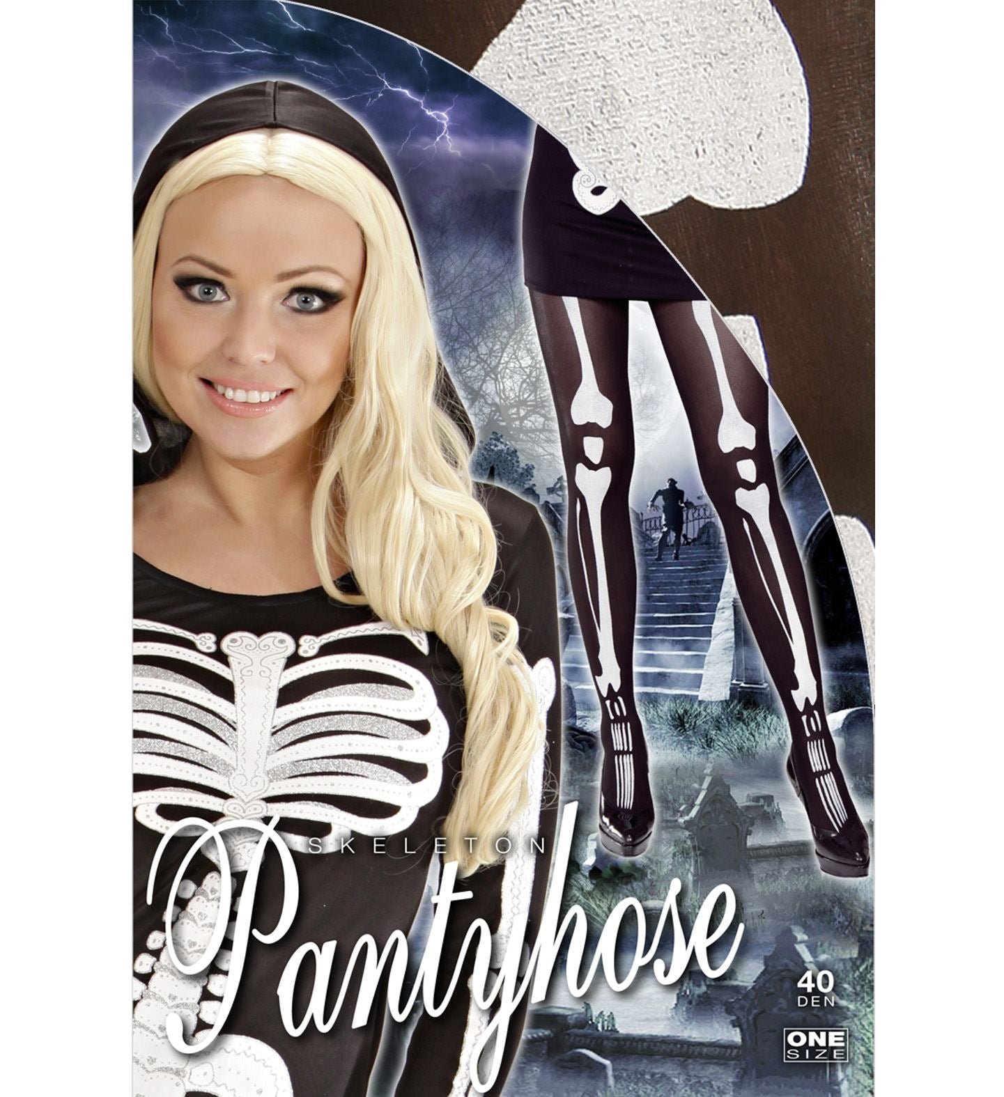 Collant squelette femme 40 DEN - Halloween