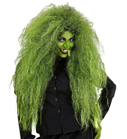 Perruque sorcière femme verte