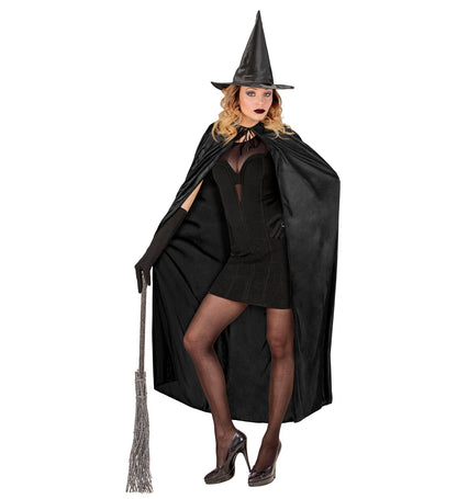 Cape noire 136 cm pour adulte