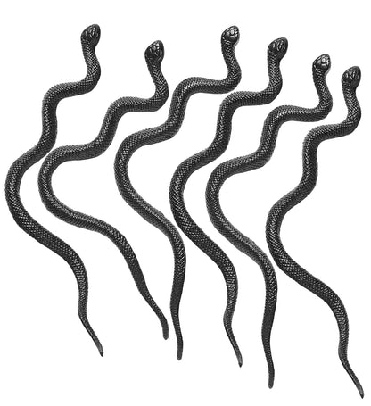 Lot de 12 serpents noirs - 13 cm