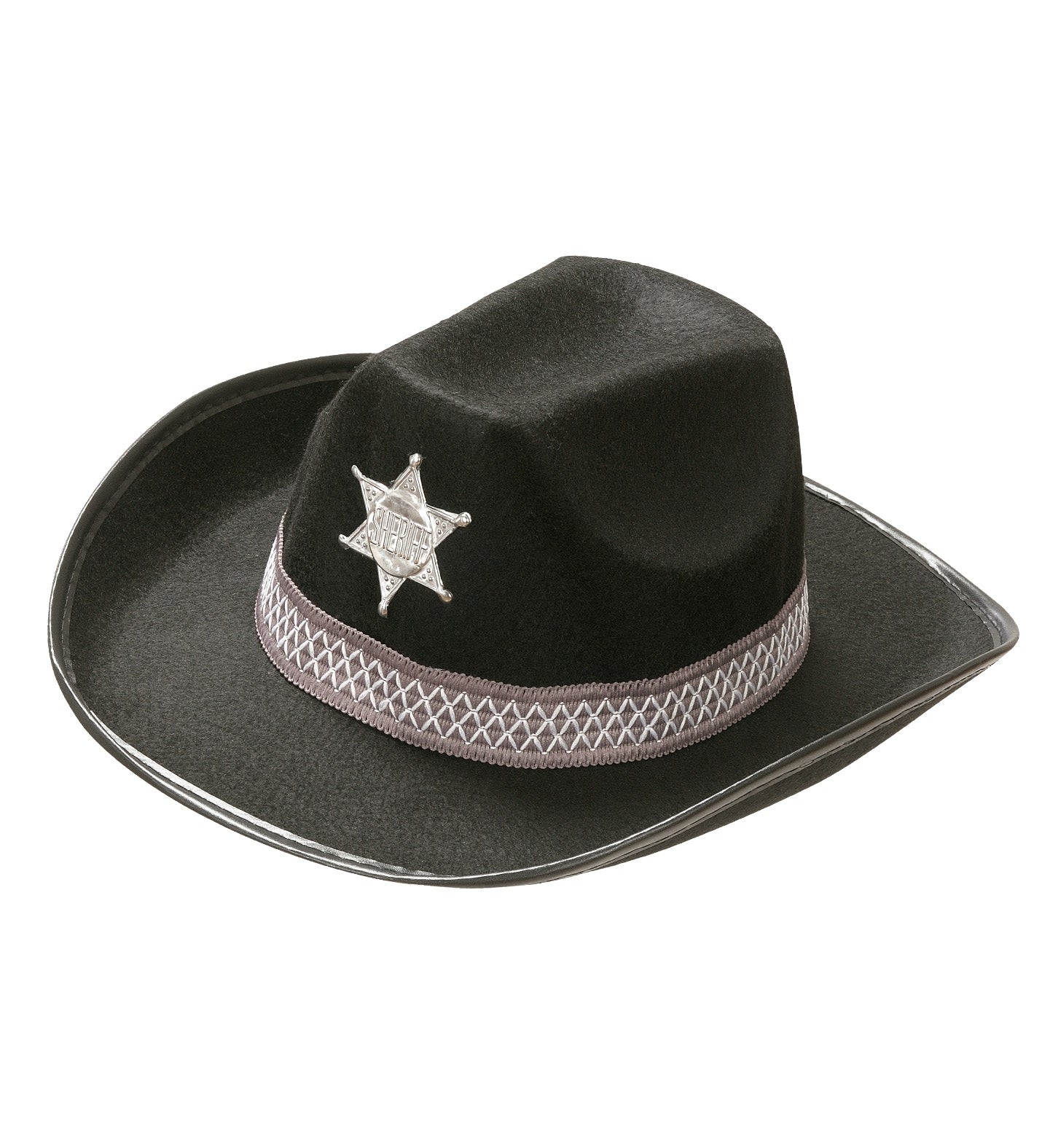 Chapeau de Shérif adulte, noir ou marron