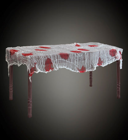 Tissu de gaze ensanglanté - décoration Halloween