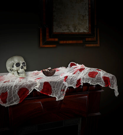 Tissu de gaze ensanglanté - décoration Halloween