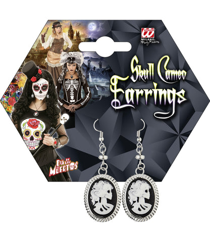 Boucles d'oreilles Camée squelette - Halloween