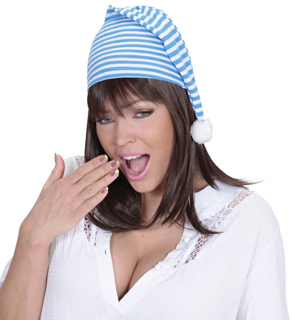 Bonnet de nuit bleu - Soirée Pyjama