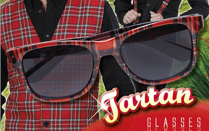 Lunettes tartan rouge pour adulte