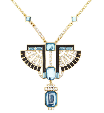 Collier Pharaon avec strass et topaze