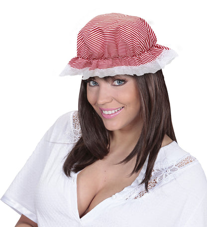 Bonnet de nuit vintage rouge ou bleu, adulte