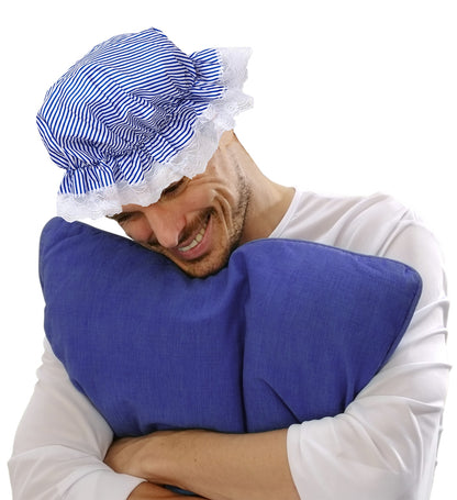 Bonnet de nuit vintage rouge ou bleu, adulte