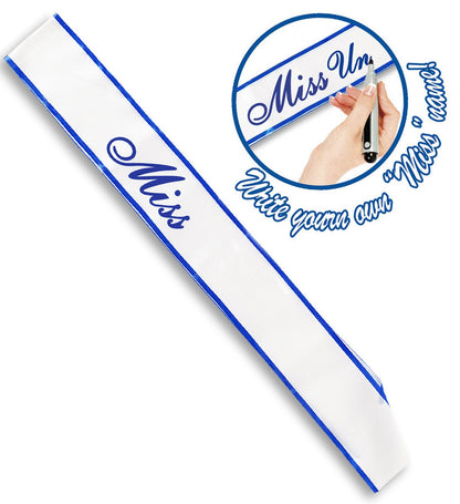 Echarpe de Miss en satin à personnaliser