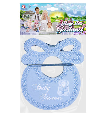 Guirlande Bavoir bleu pour Baby Shower