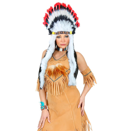 Coiffe plumes, chef indien