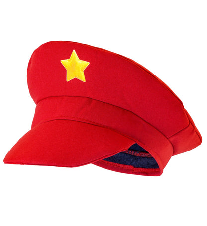 Casquette Mario Rouge avec Étoile Jaune : Style Iconique pour Fans de Jeux Vidéo