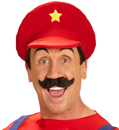 Casquette Mario Rouge avec Étoile Jaune : Style Iconique pour Fans de Jeux Vidéo