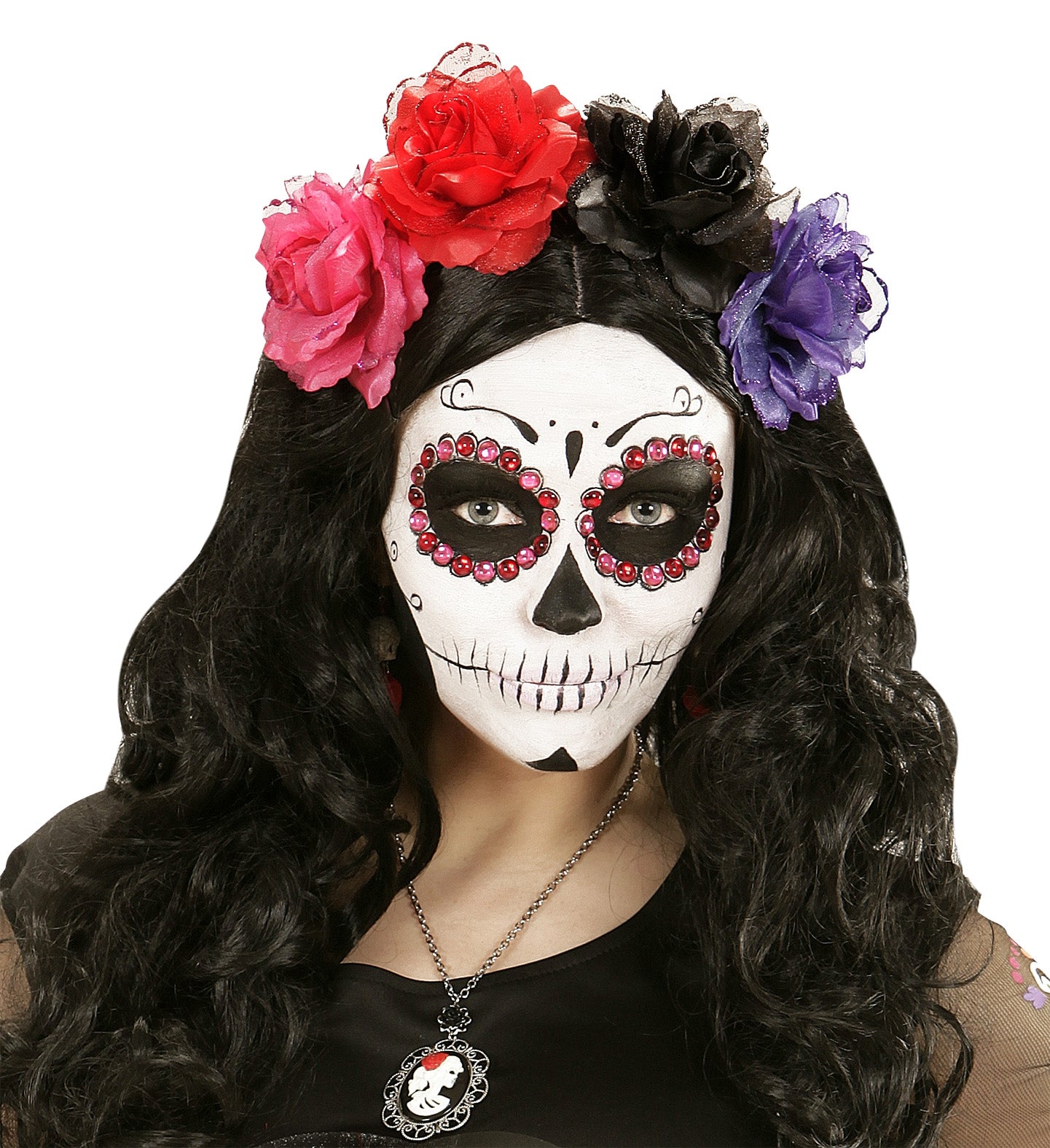 40 Strass Pour les yeux - Rouge/Rose : Maquillage Dia de los Muertos