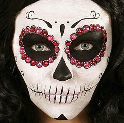 40 Strass Pour les yeux - Rouge/Rose : Maquillage Dia de los Muertos