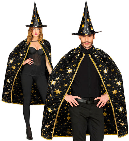 Set Magicien Noir et Doré : Énigme et Élégance Ensorcelantes