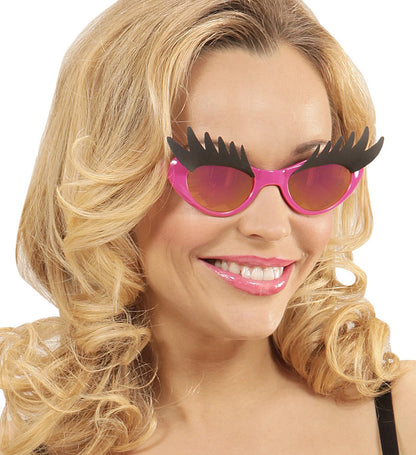 Lunettes Roses à Méga Cils Noirs : Humour et Glamour