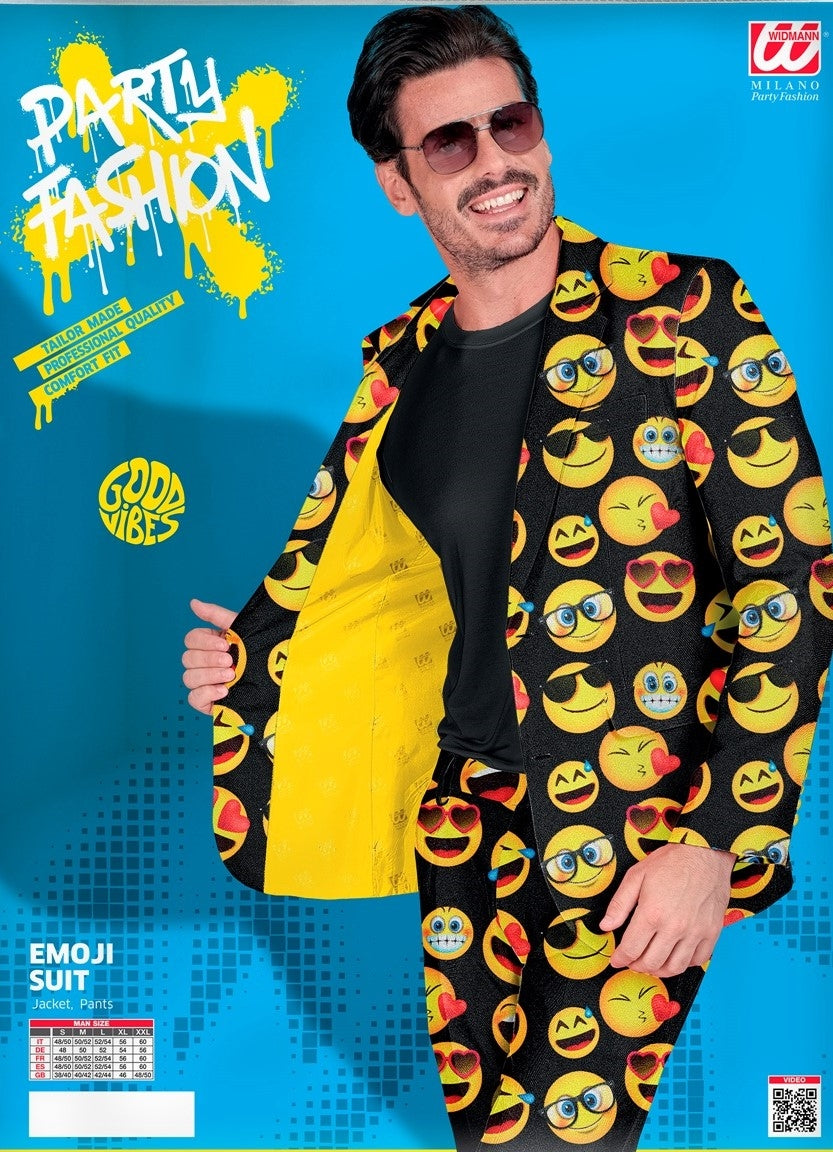 Costume Fun Emoji pour homme : Originalité et Élégance du S au XXL