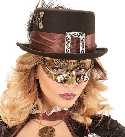 Masque Steampunk adulte mixte avec engrenage