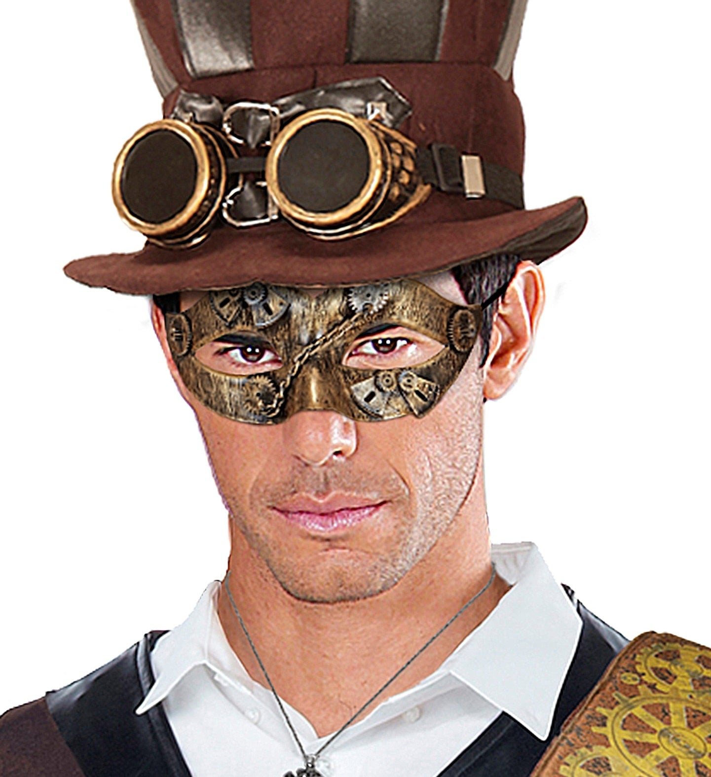 Masque Steampunk adulte mixte avec engrenage