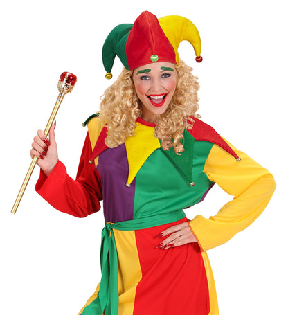 Set joker pour adulte avec coiffe et collerette