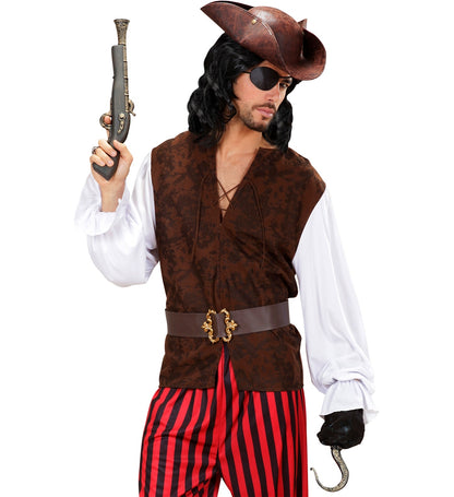 Déguisement pirate homme - chemise avec gilet