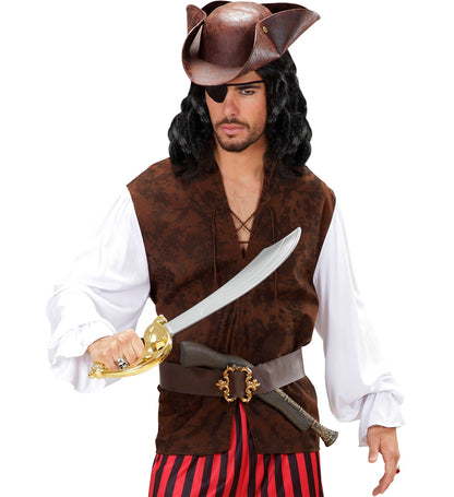 Déguisement pirate homme - chemise avec gilet