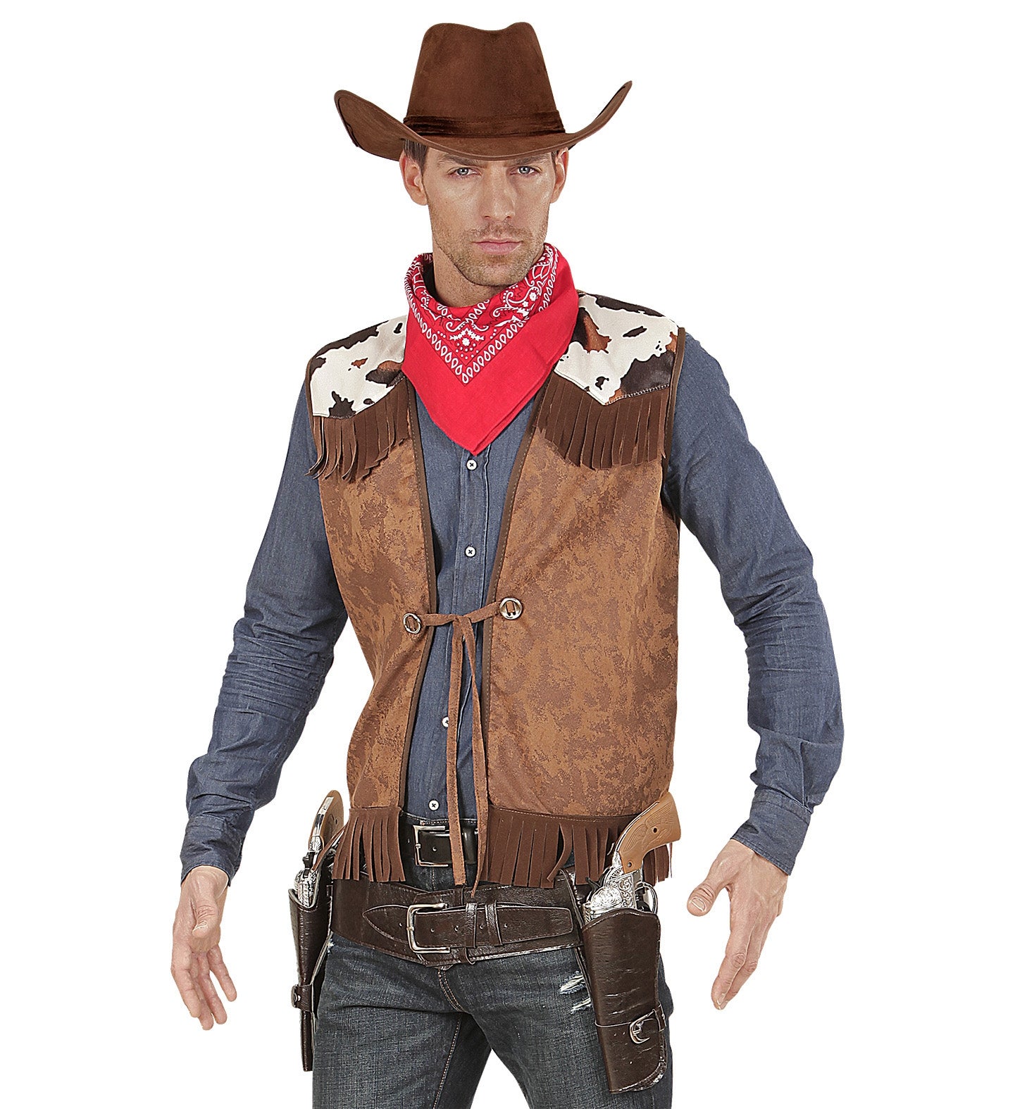 Gilet de Cowboy pour homme marron