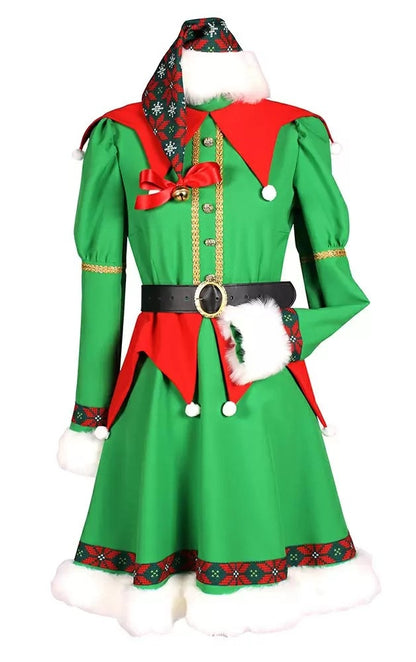 Costume Lutin Noel Femme haute qualité